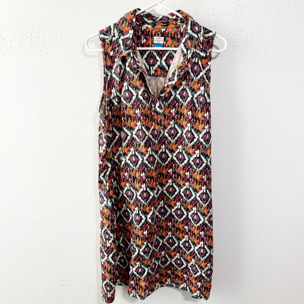 Kavu Aztec print sheath dress large lyocel tencel
